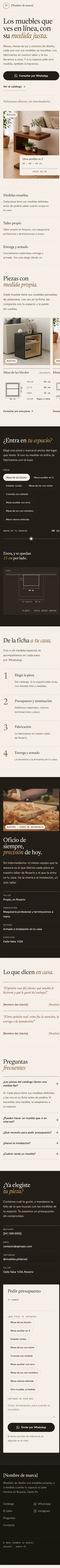 Página completa del mismo sitio, en celular